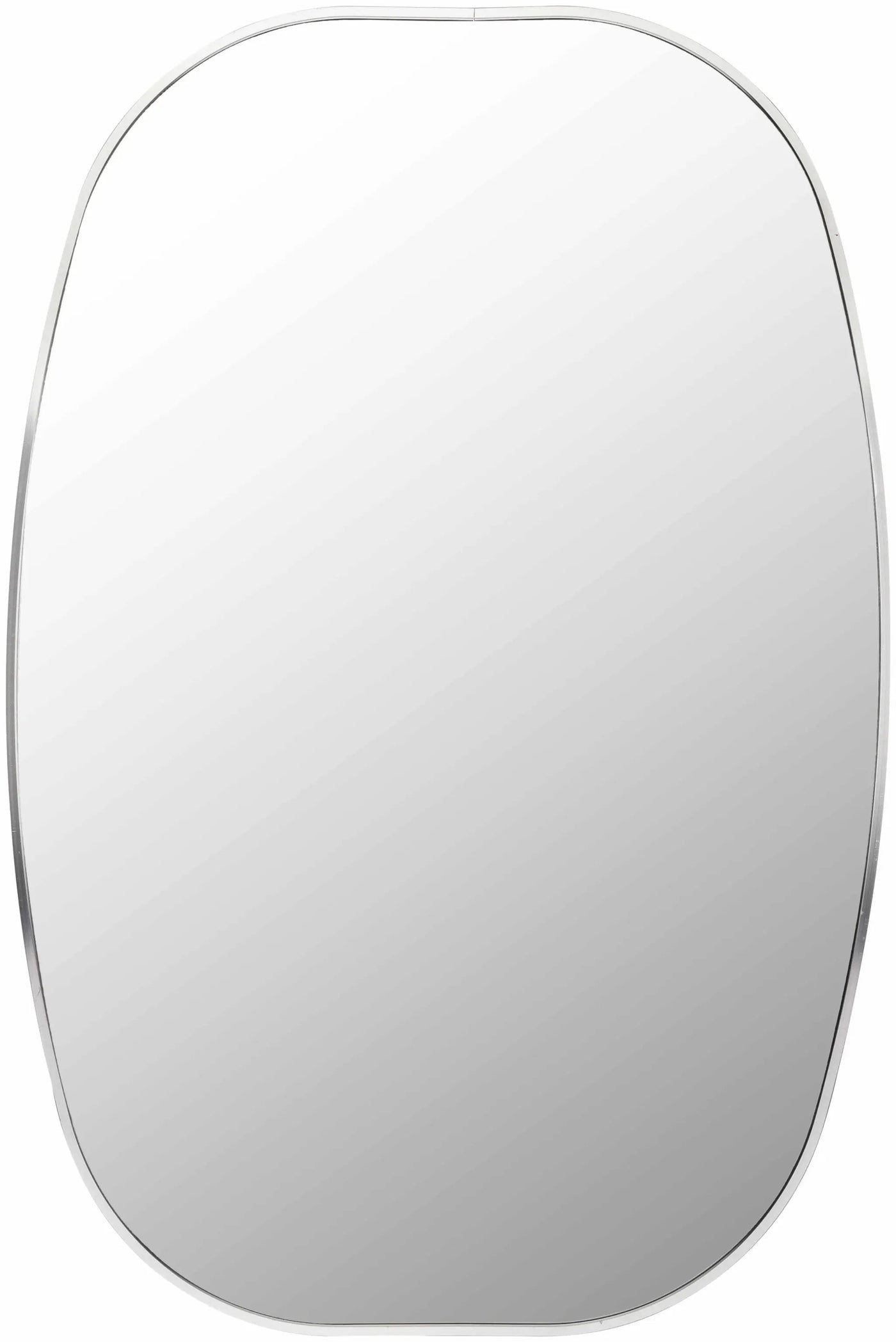Kopparberg Metallic Silver Gold Frame Round Mirror by Boutique Rugs