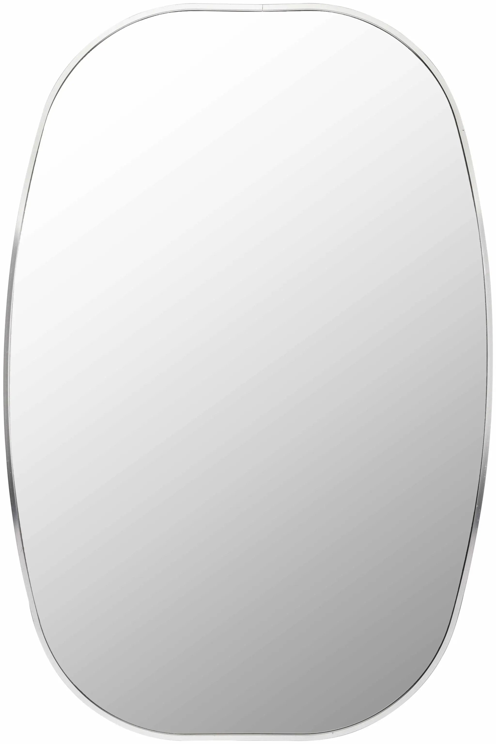 Kopparberg Metallic Silver Gold Frame Round Mirror by Boutique Rugs