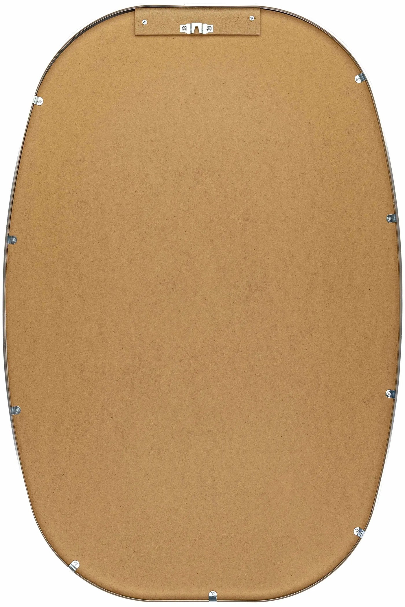 Kopparberg Metallic Silver Gold Frame Round Mirror by Boutique Rugs