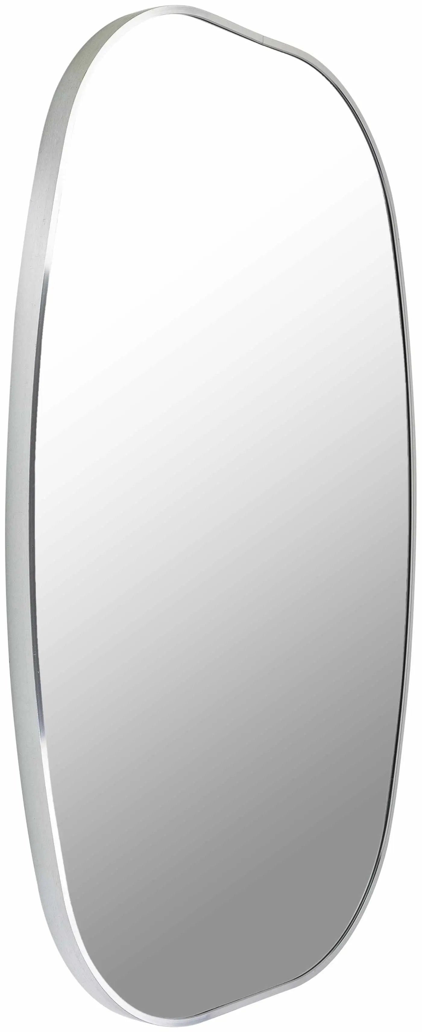 Kopparberg Metallic Silver Gold Frame Round Mirror by Boutique Rugs