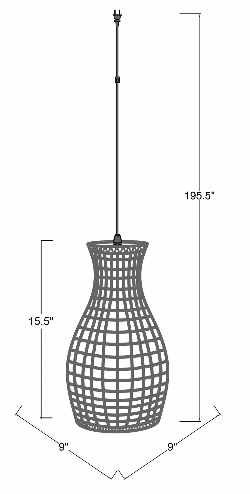 Kealakekua Black Metal Ceiling Lighting - Clearance by Boutique Rugs