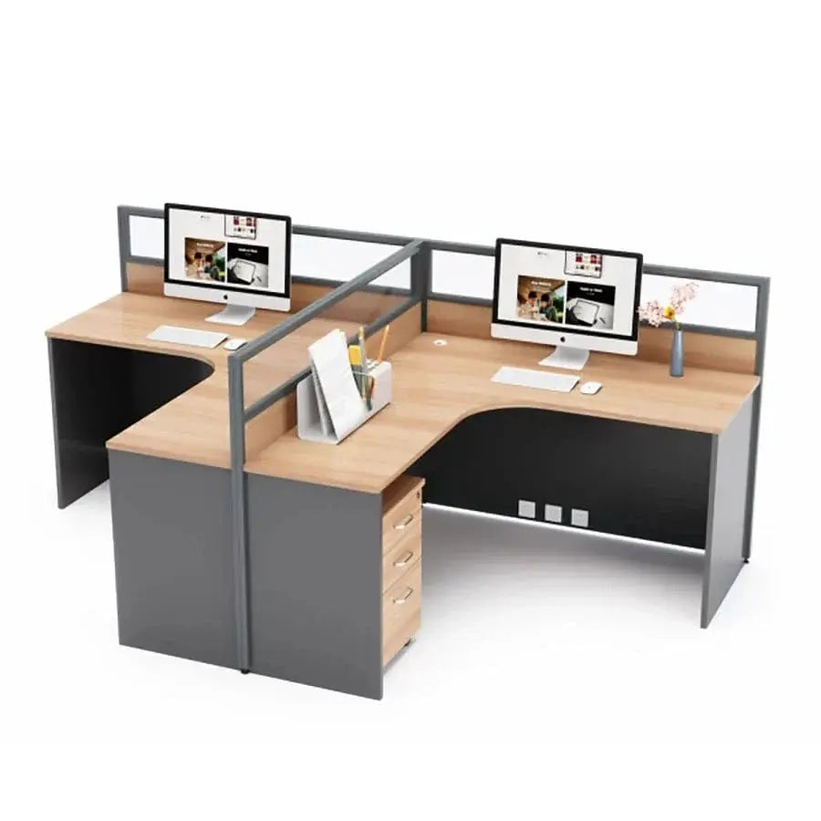 Renvik · L-Shaped Cubicle Workstation by Arc Grove