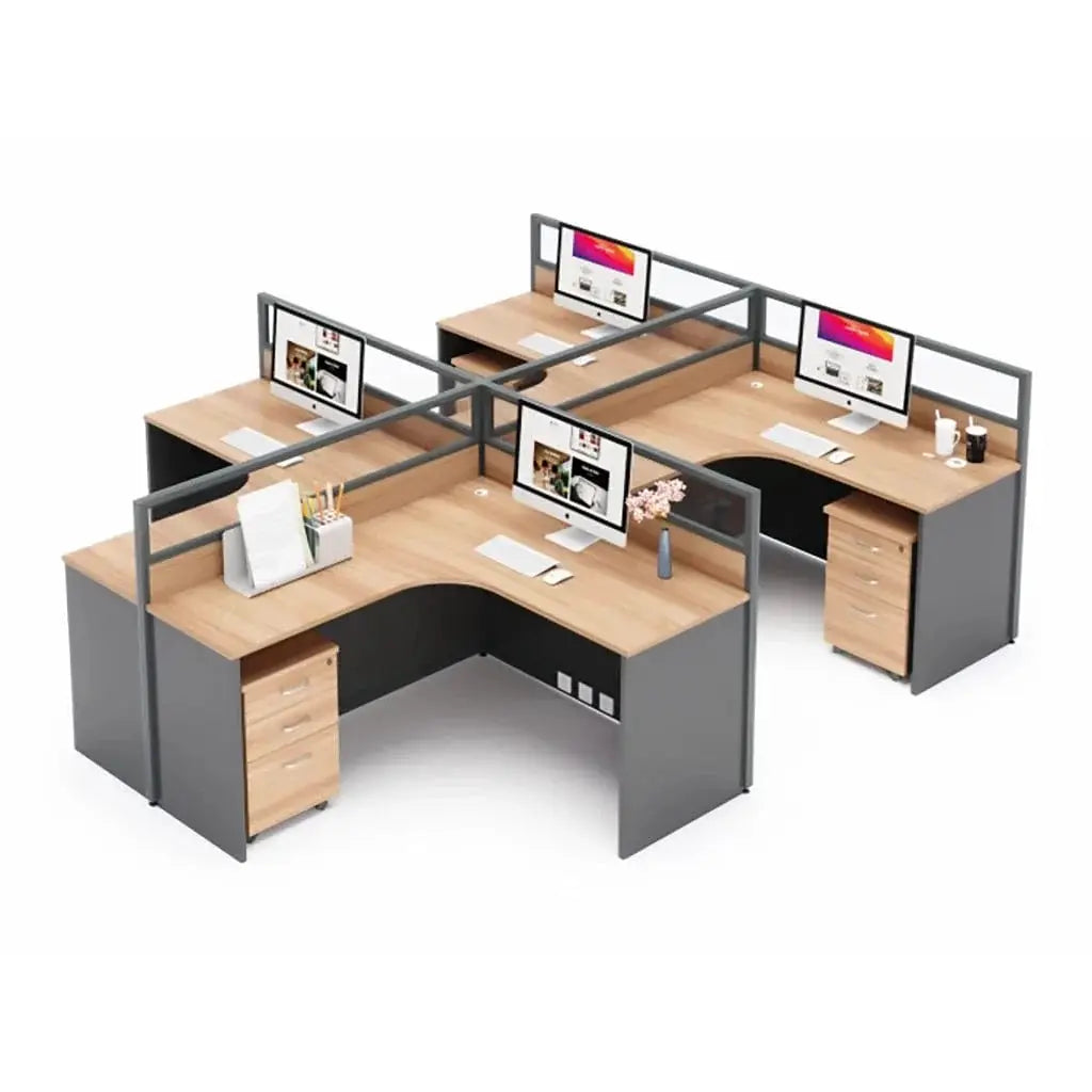 Renvik · L-Shaped Cubicle Workstation by Arc Grove