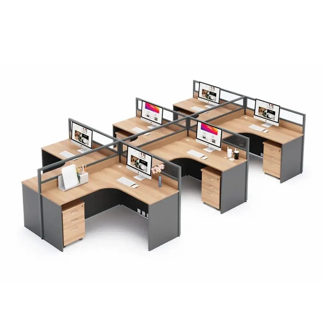 Renvik · L-Shaped Cubicle Workstation by Arc Grove