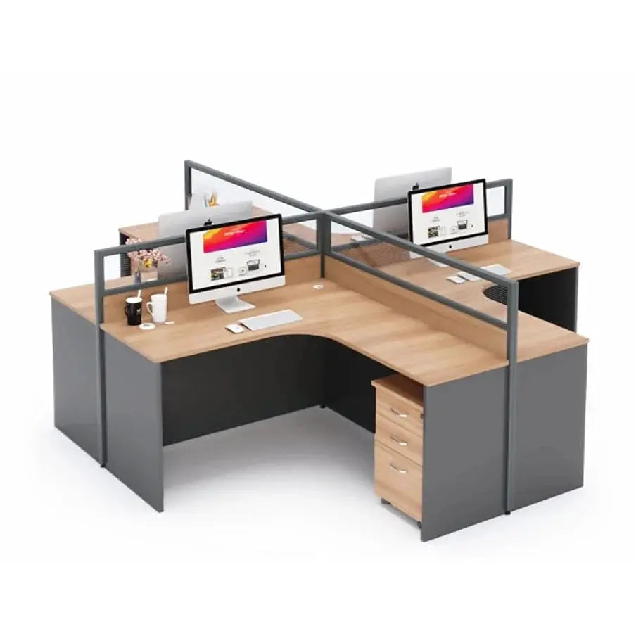 Renvik · L-Shaped Cubicle Workstation by Arc Grove