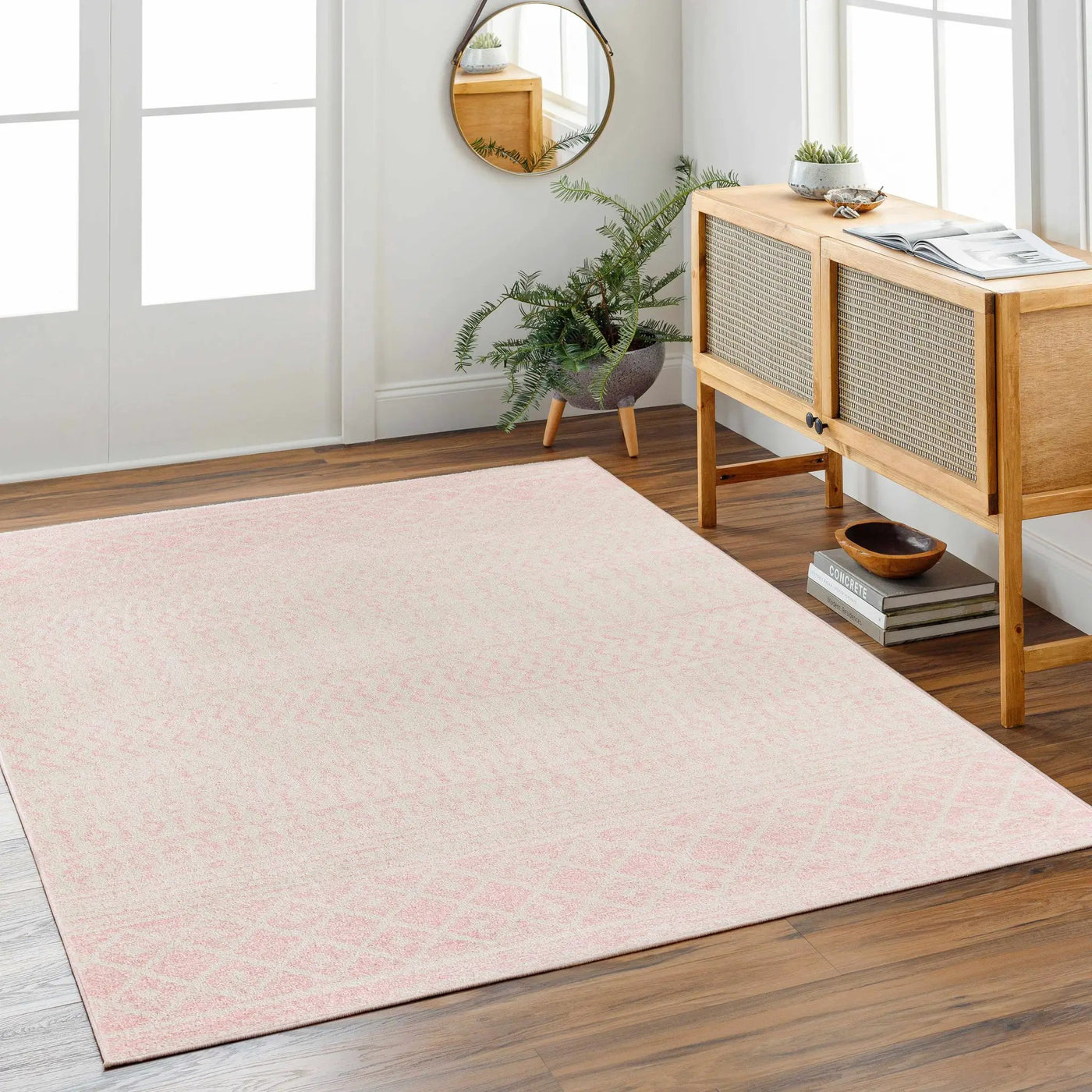 Constantin Blush Area Rug - Clearance by Boutique Rugs