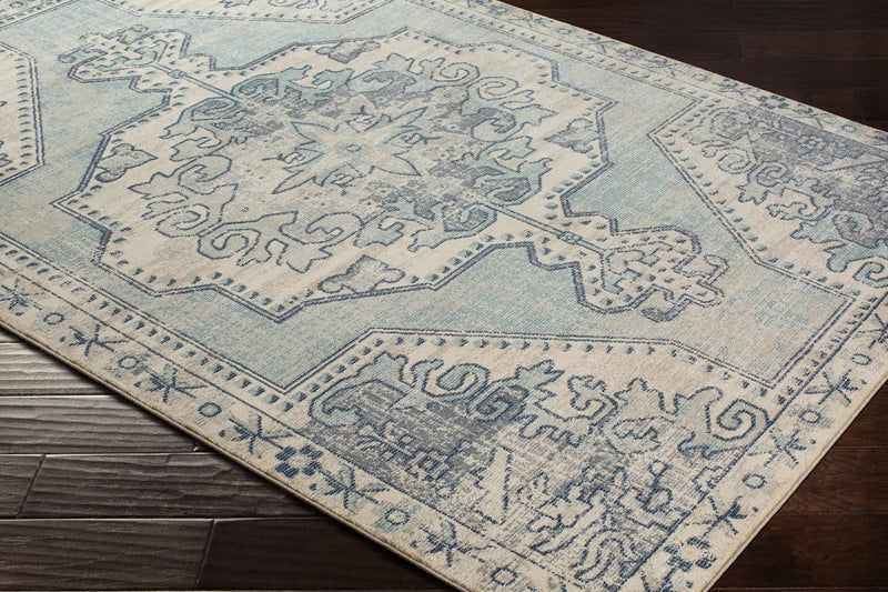 Kenmare Blue Medallion Rug - Clearance by Boutique Rugs