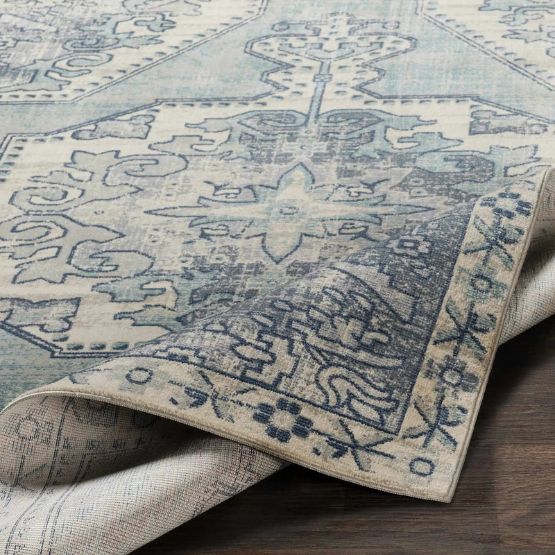 Kenmare Blue Medallion Rug - Clearance by Boutique Rugs