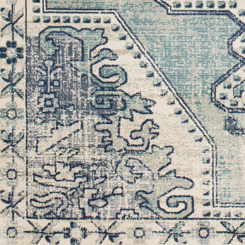 Kenmare Blue Medallion Rug - Clearance by Boutique Rugs