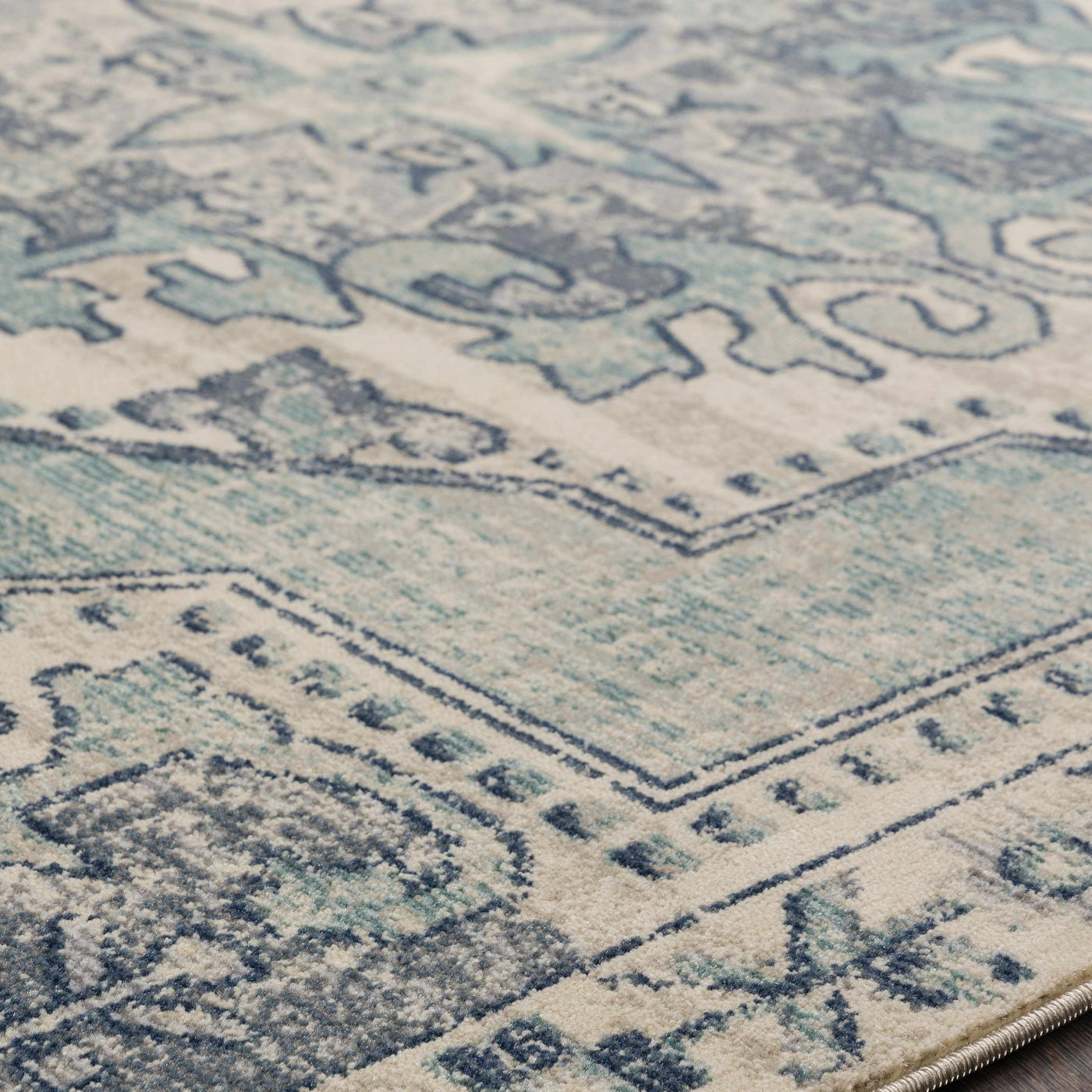 Kenmare Blue Medallion Rug - Clearance by Boutique Rugs
