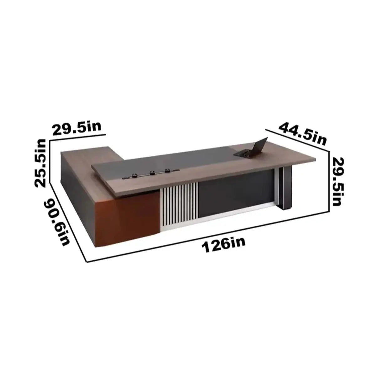 Gidley · Modern L-Shaped Executive Desk by Arc Grove