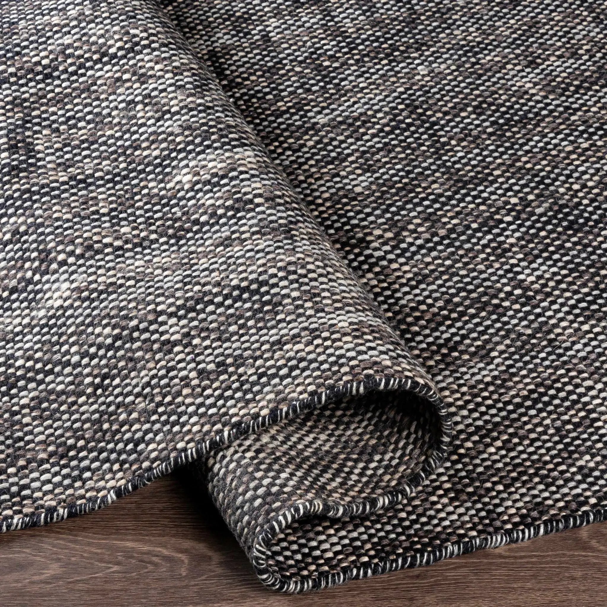 Kenora Charcoal Wool Area Rug - Clearance by Boutique Rugs
