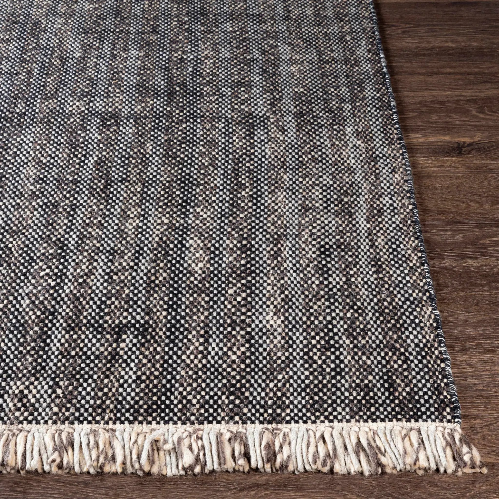 Kenora Charcoal Wool Area Rug - Clearance by Boutique Rugs