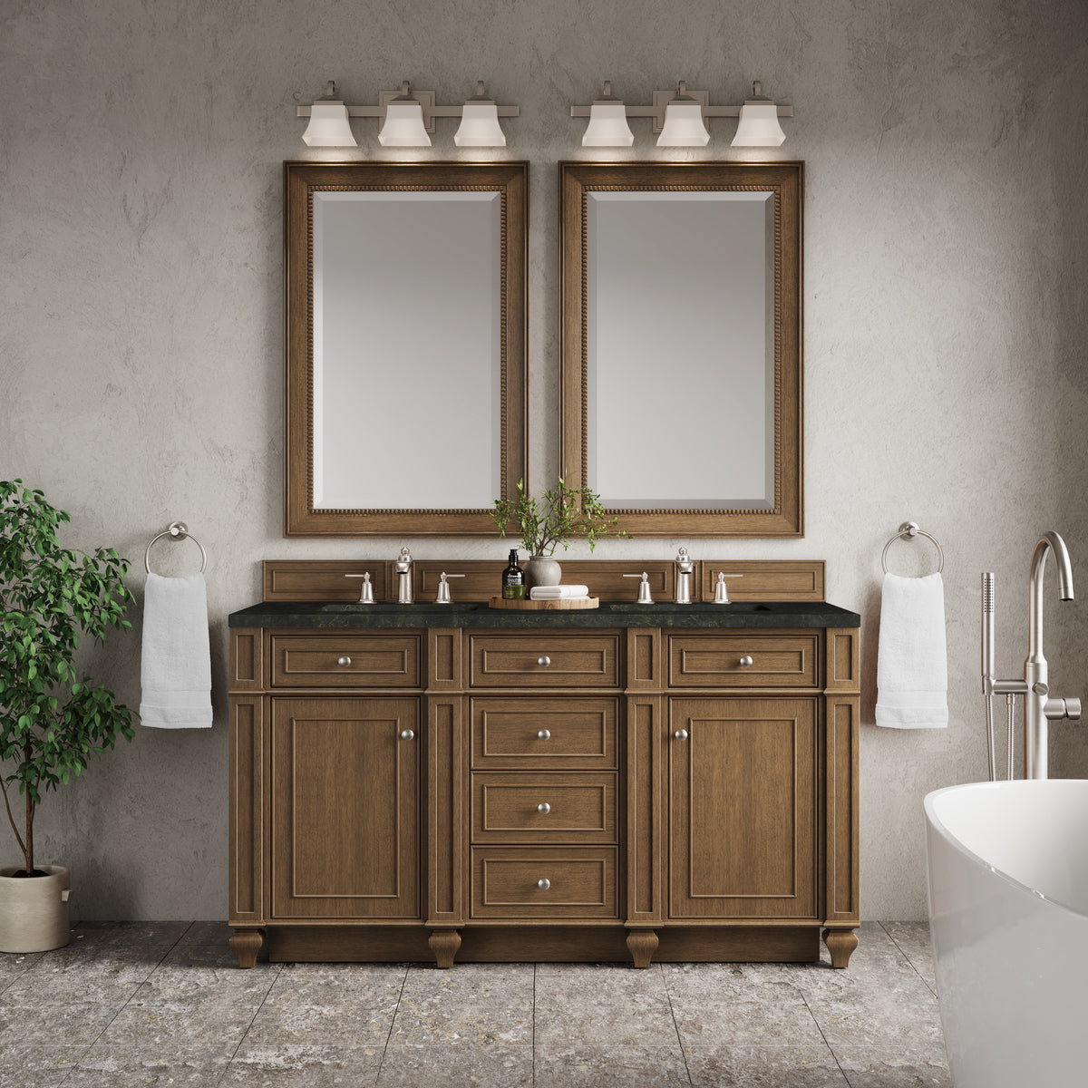 James Martin Bristol 60" Double Bathroom Vanity, Saddle Brown, view 32