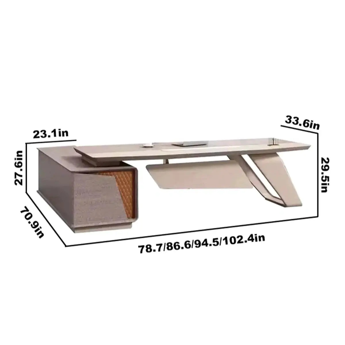 Seguin · Modern L-Shaped Executive Desk by Arc Grove