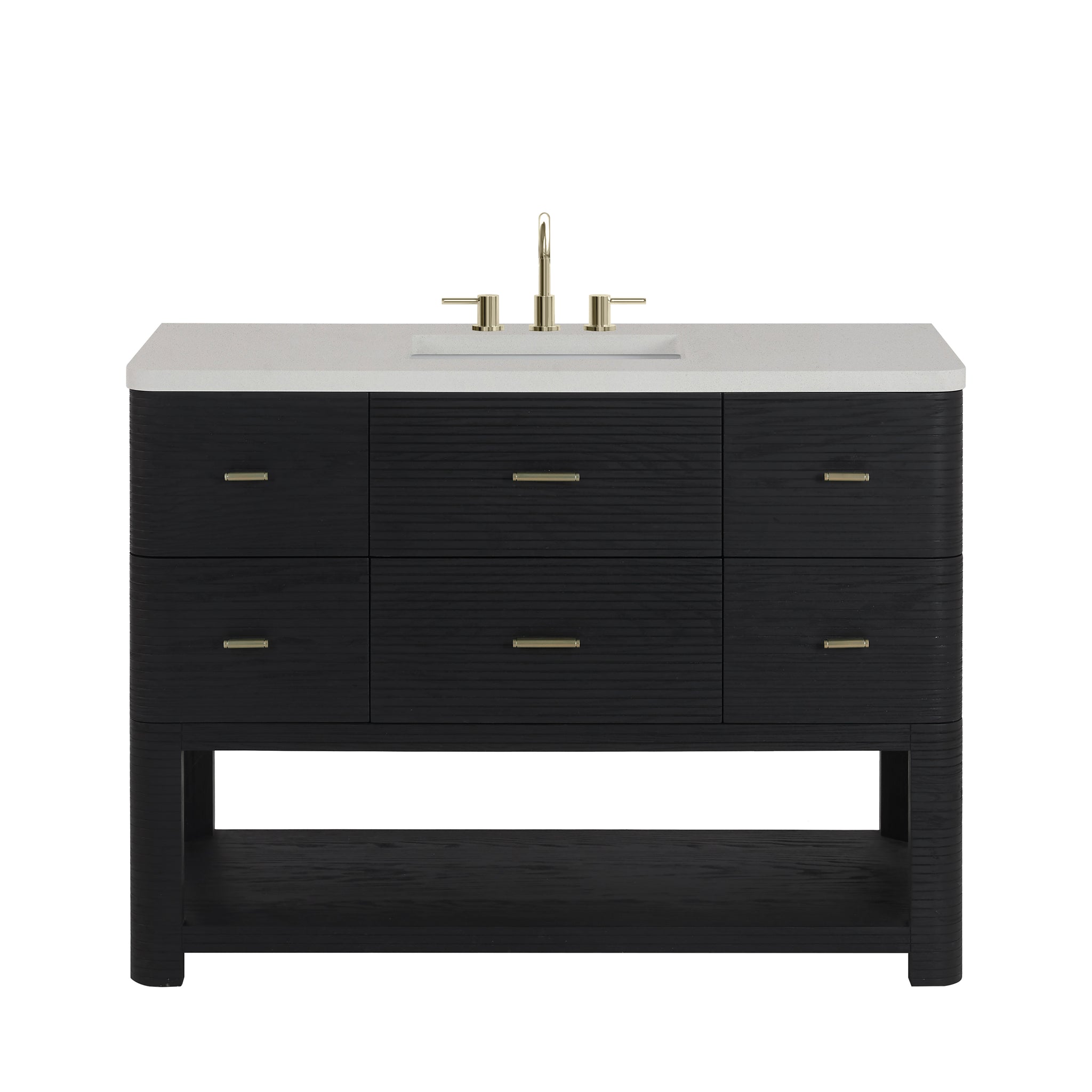 James Martin Lucian 48" Single Bathroom Vanity, Carbon Oak by James Martin
