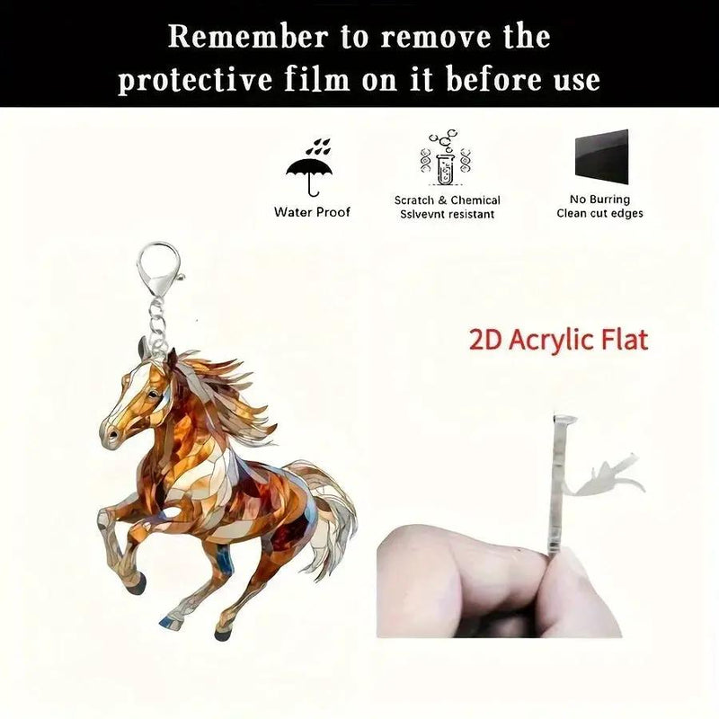 Keychain - Decorative Acrylic Brown by House Of Avana