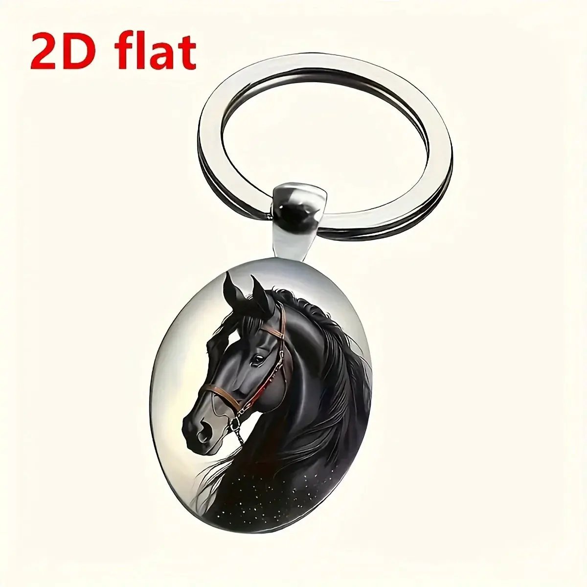 Keychain - Faux Gemstone Glass Horse by House Of Avana