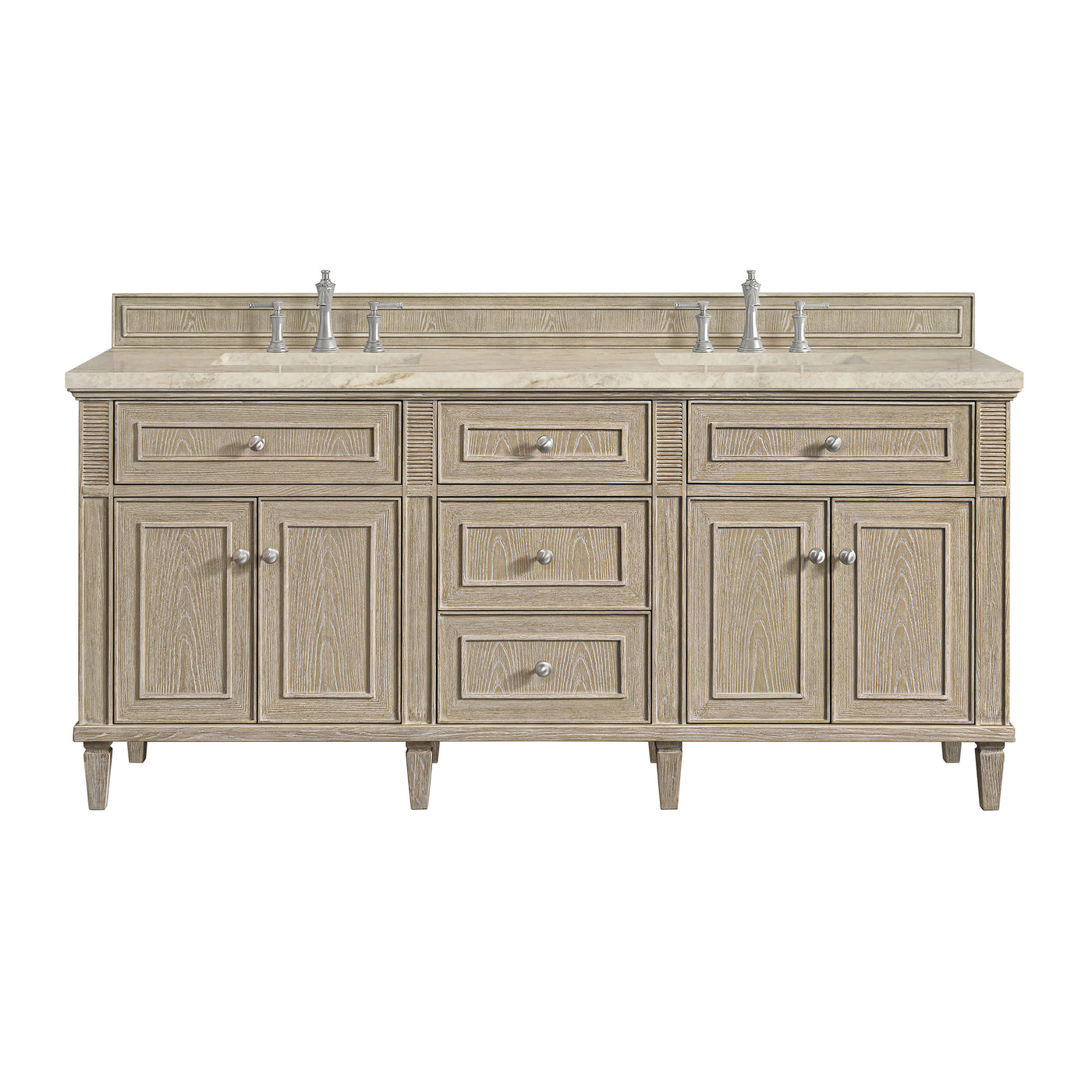 James Martin Lorelai 72" Double Bathroom Vanity, Whitewashed Oak by James Martin
