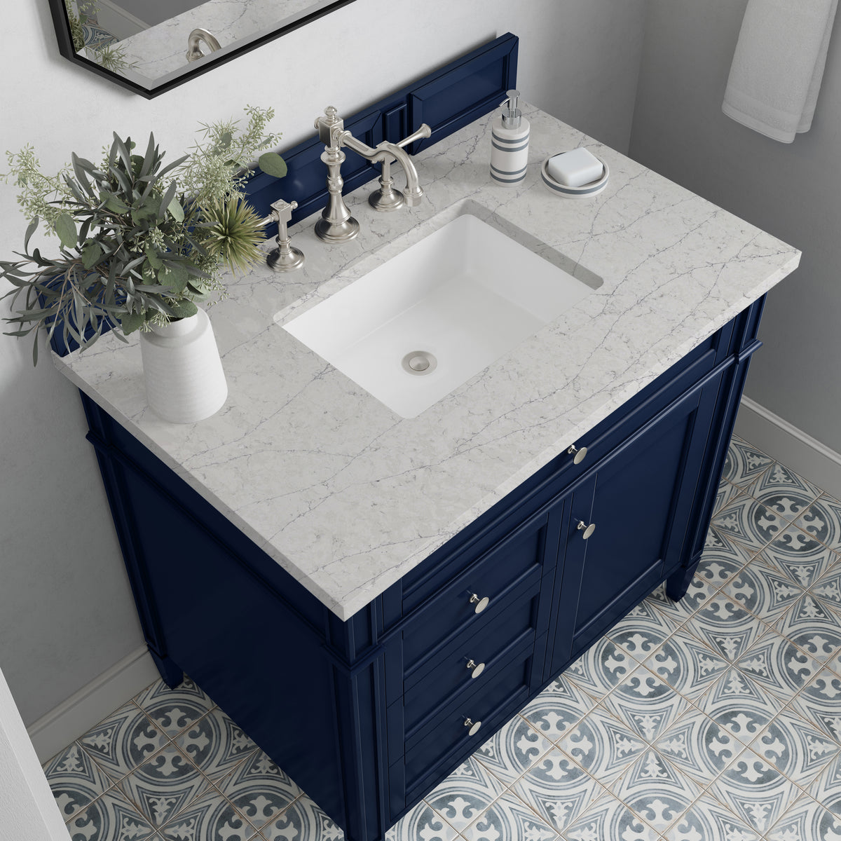 James Martin Brittany 36" Single Bathroom Vanity, Victory Blue, view 34