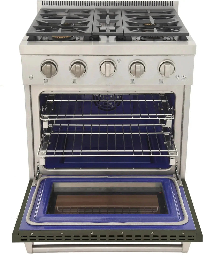 Kucht 30" Freestanding Professional Gas Range Liquid Propane KFX3000X/LP-G by Farmhouse Kitchen and Bath