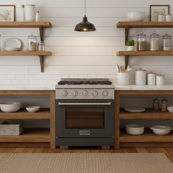 Kucht 30" Freestanding Professional Gas Range Liquid Propane KFX3000X/LP-GY