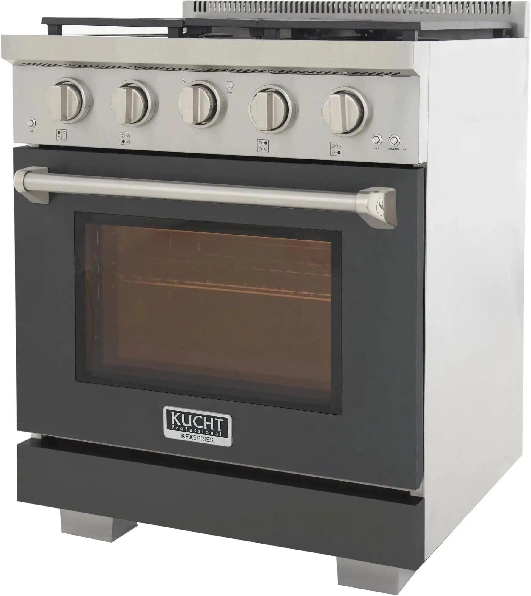 Kucht 30" Freestanding Professional Gas Range KFX3000X-GY by Farmhouse Kitchen and Bath