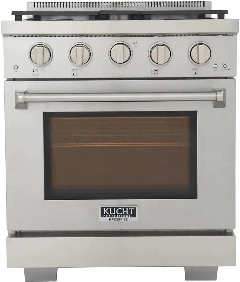 Kucht 30" Freestanding Professional Gas Range KFX3000X-S by Farmhouse Kitchen and Bath