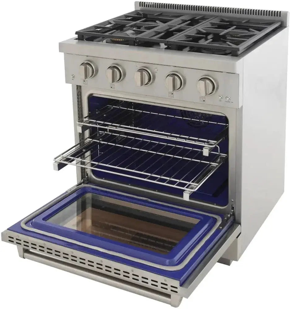 Kucht 30" Freestanding Professional Gas Range Liquid Propane KFX3000X/LP-S by Farmhouse Kitchen and Bath