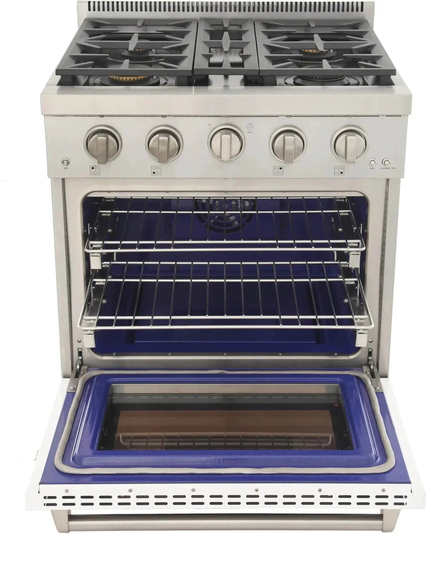 Kucht 30" Freestanding Professional Gas Range Liquid Propane KFX3000X/LP-W by Farmhouse Kitchen and Bath