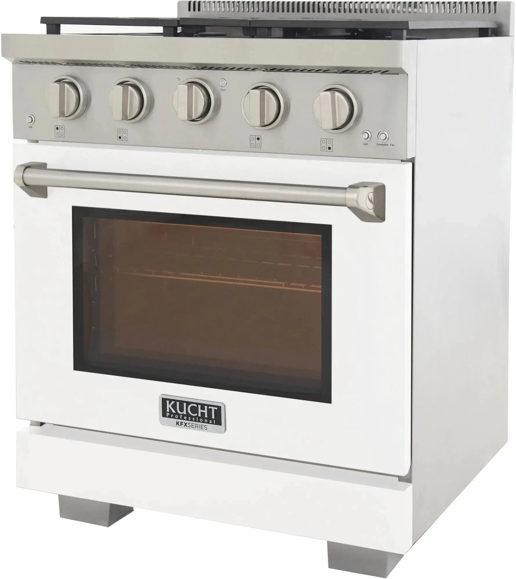 Kucht 30" Freestanding Professional Gas Range KFX3000X-W by Farmhouse Kitchen and Bath