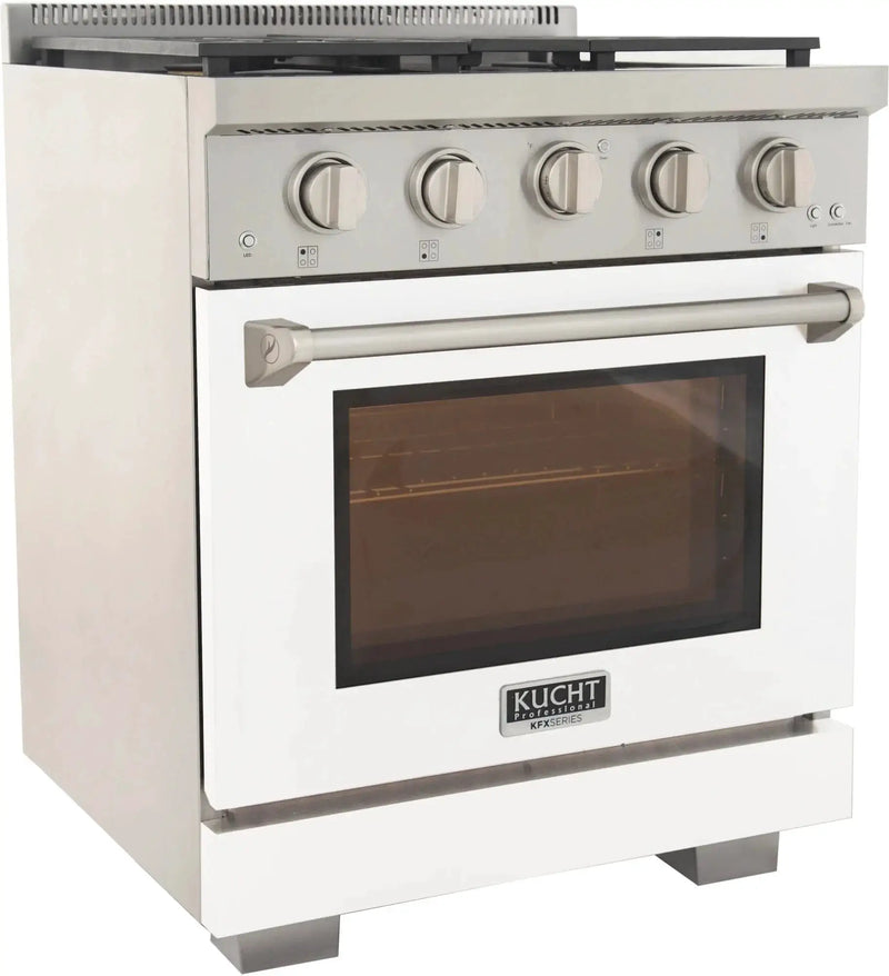 Kucht 30" Freestanding Professional Gas Range KFX3000X-W by Farmhouse Kitchen and Bath
