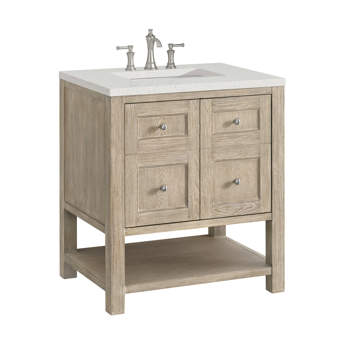 James Martin Breckenridge 30" Single Bathroom Vanity, Whitewashed Oak, view 24
