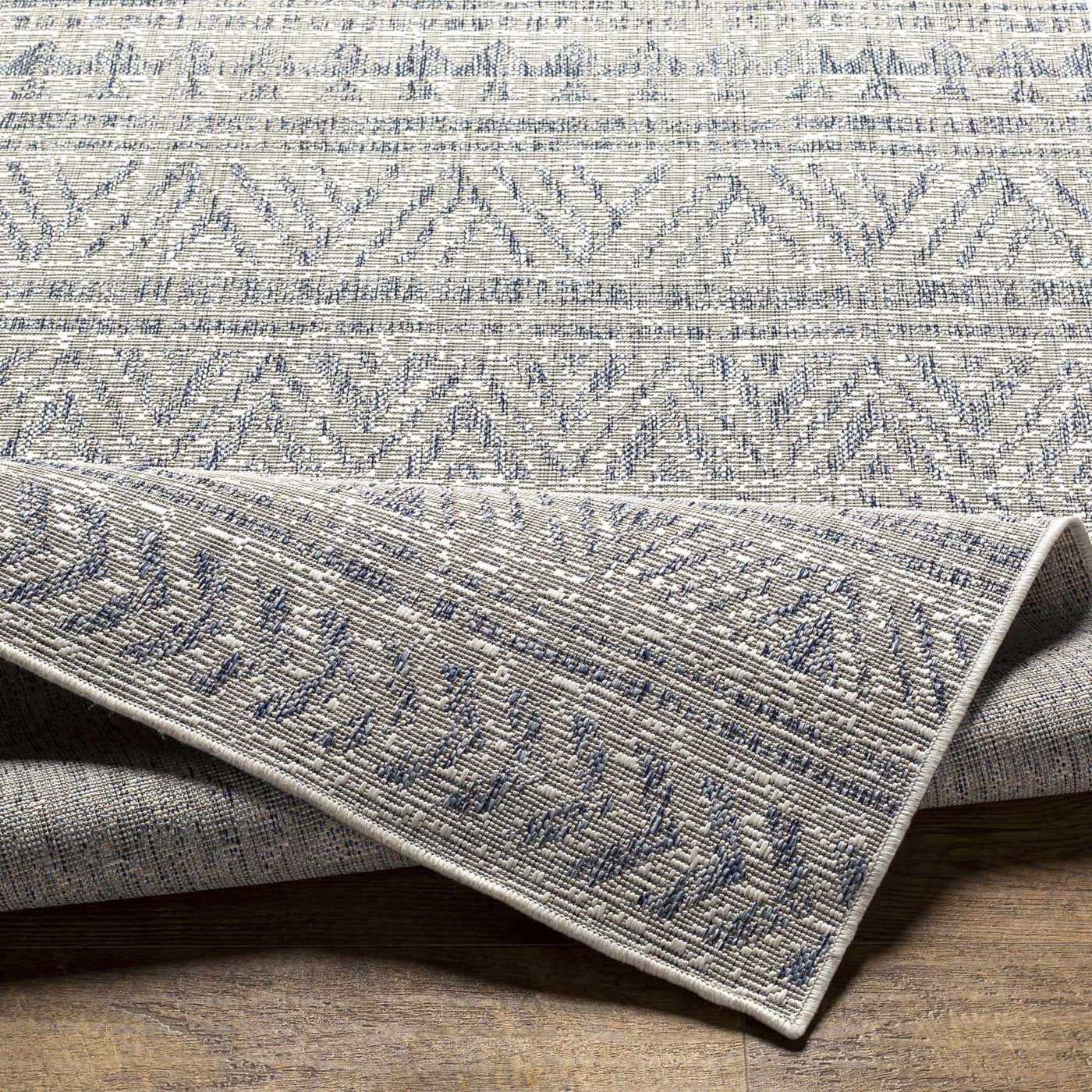 Novato Gray All Over Pattern Performance Outdoor Rug - Clearance by Boutique Rugs