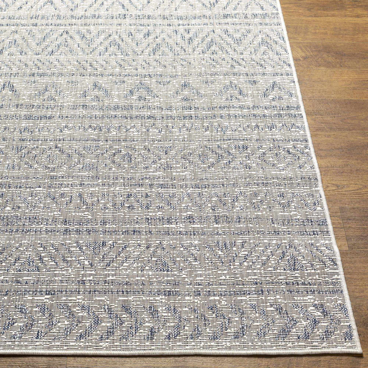 Novato Gray All Over Pattern Performance Outdoor Rug - Clearance by Boutique Rugs