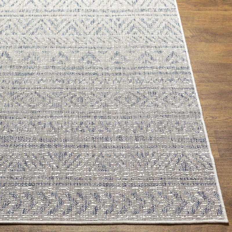 Novato Gray All Over Pattern Performance Outdoor Rug - Clearance by Boutique Rugs