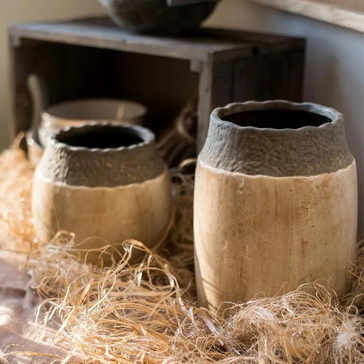 Khaki Coarse Pottery Jar by RusticReach