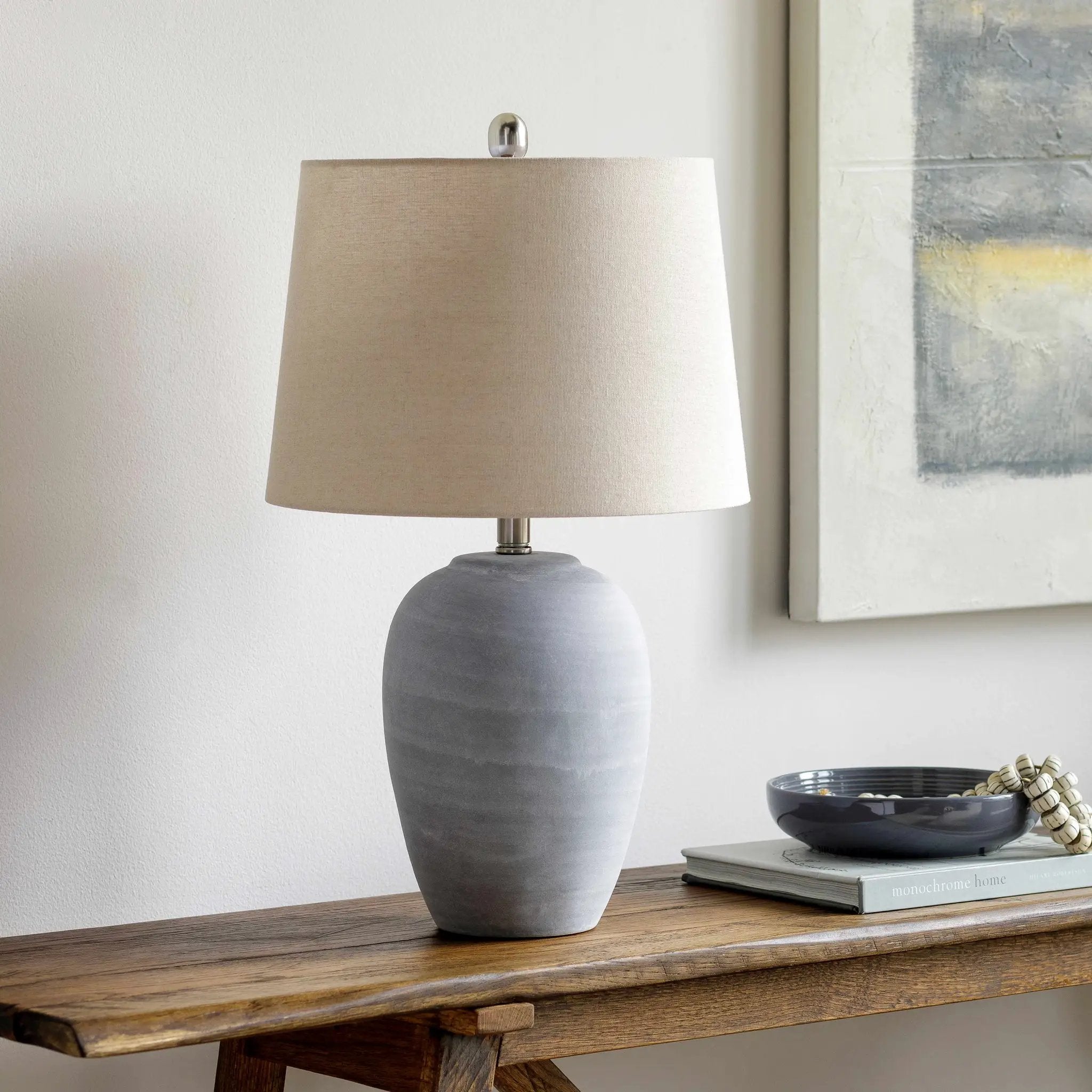 Khoi Brass Glass Table Lamp by Boutique Rugs