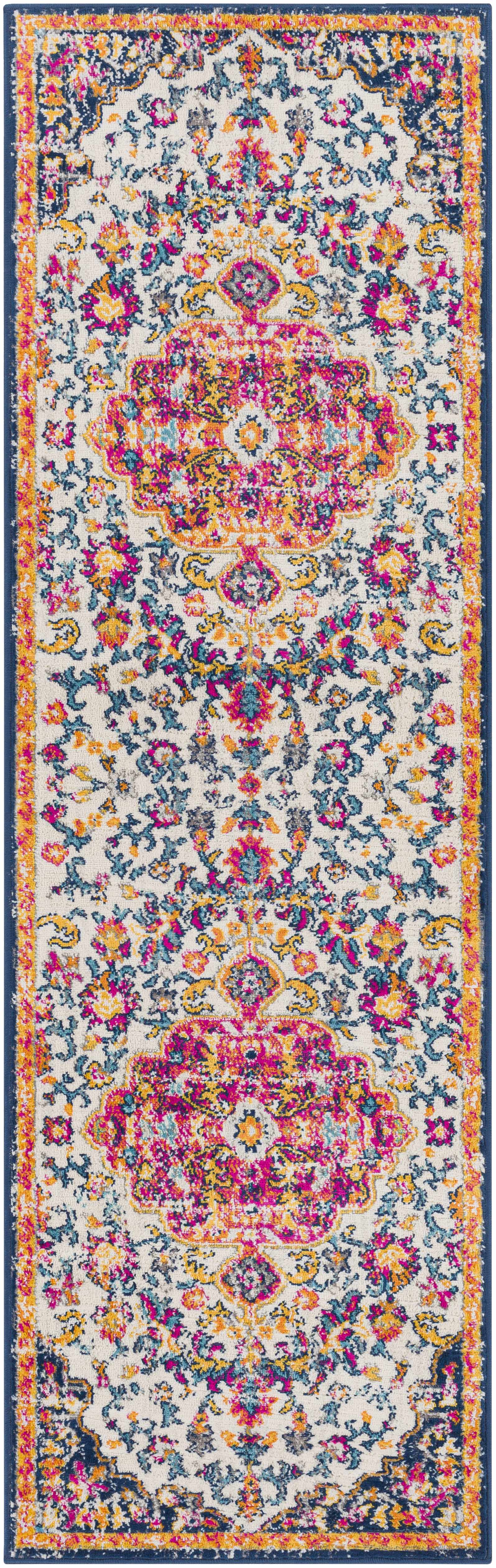 Kialla Magenta & Burnt Orange Area Rug by Boutique Rugs