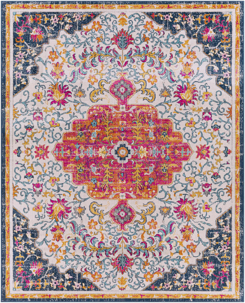 Kialla Magenta & Burnt Orange Area Rug by Boutique Rugs
