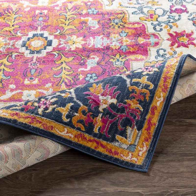 Kialla Magenta & Burnt Orange Area Rug by Boutique Rugs