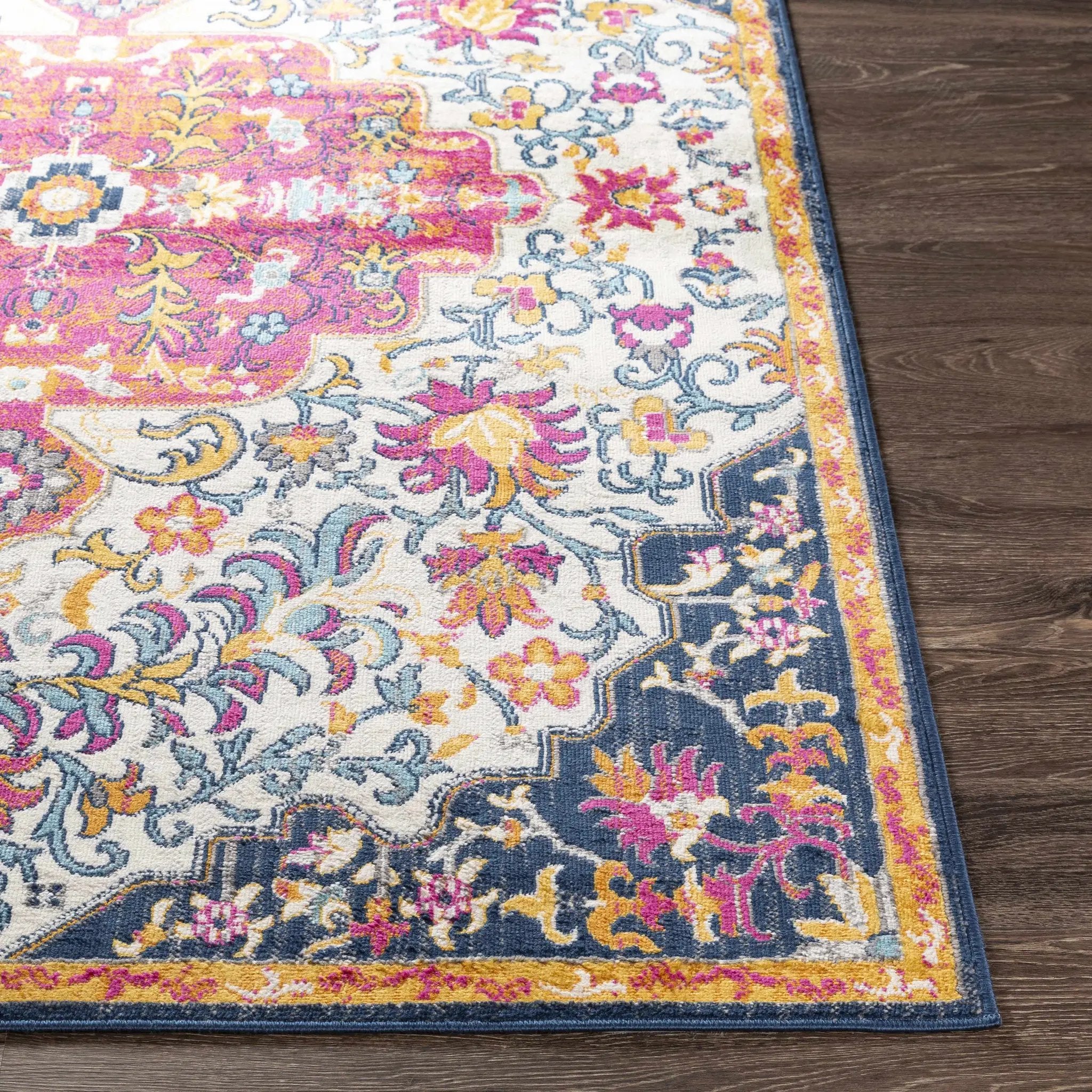 Kialla Magenta & Burnt Orange Area Rug by Boutique Rugs