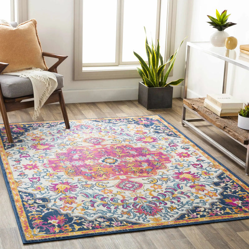 Kialla Magenta & Burnt Orange Area Rug by Boutique Rugs