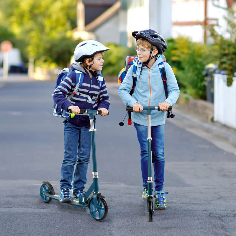 Folding Aluminum Alloy Scooter with 3 Adjustable Heights-Blue by DirectDeals