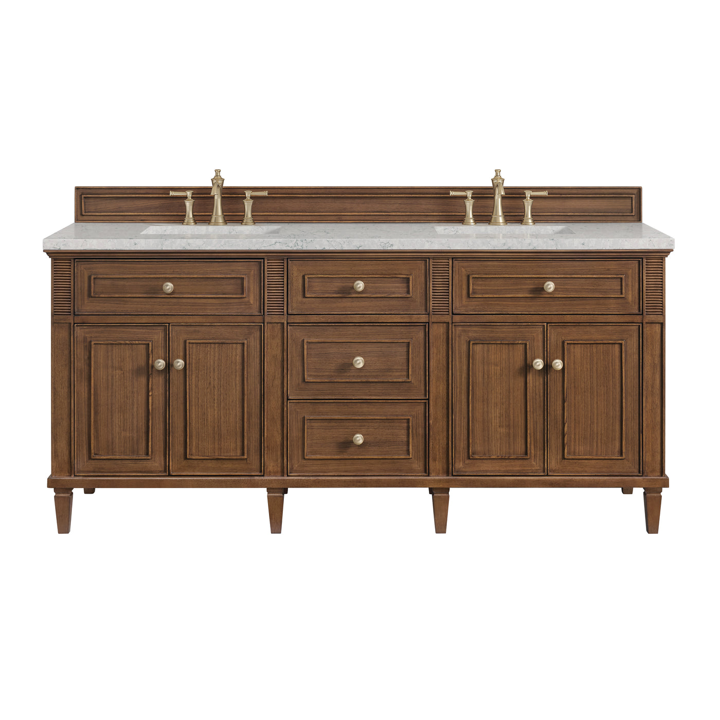 James Martin Lorelai 72" Double Bathroom Vanity, Mid-Century Walnut by James Martin