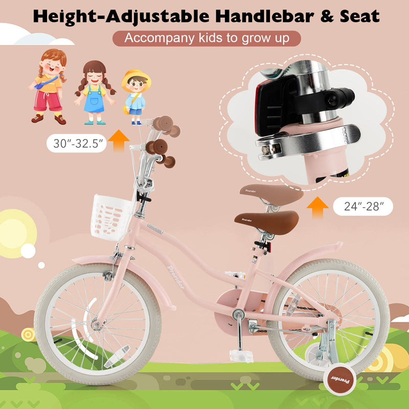 Children Bicycle with Front Handbrake and Rear Coaster Brake-Pink, photo 6 of 8