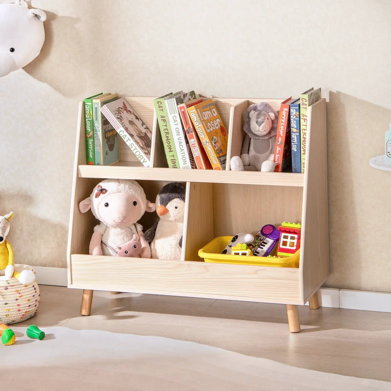 5-Cube Kids Bookshelf and Toy Organizer with Anti-Tipping Kits by DirectDeals