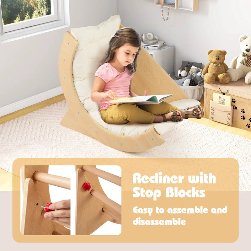 Kids Climbing Arch with Cushion Montessori Arch Climber/Rocker for Toddlers by DirectDeals