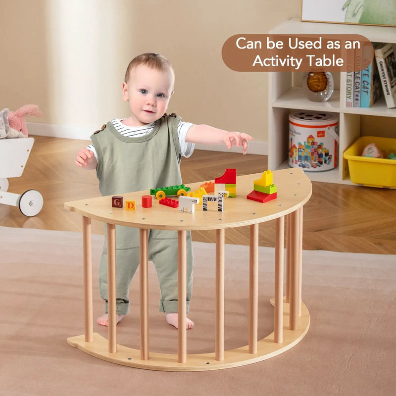 Kids Climbing Arch with Cushion Montessori Arch Climber/Rocker for Toddlers by DirectDeals