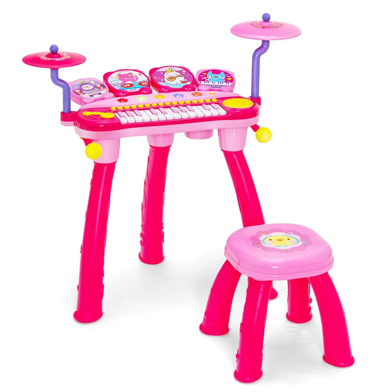 24-Key Piano Keyboard DJ Drum Combination with Microphone and MP3 by DirectDeals